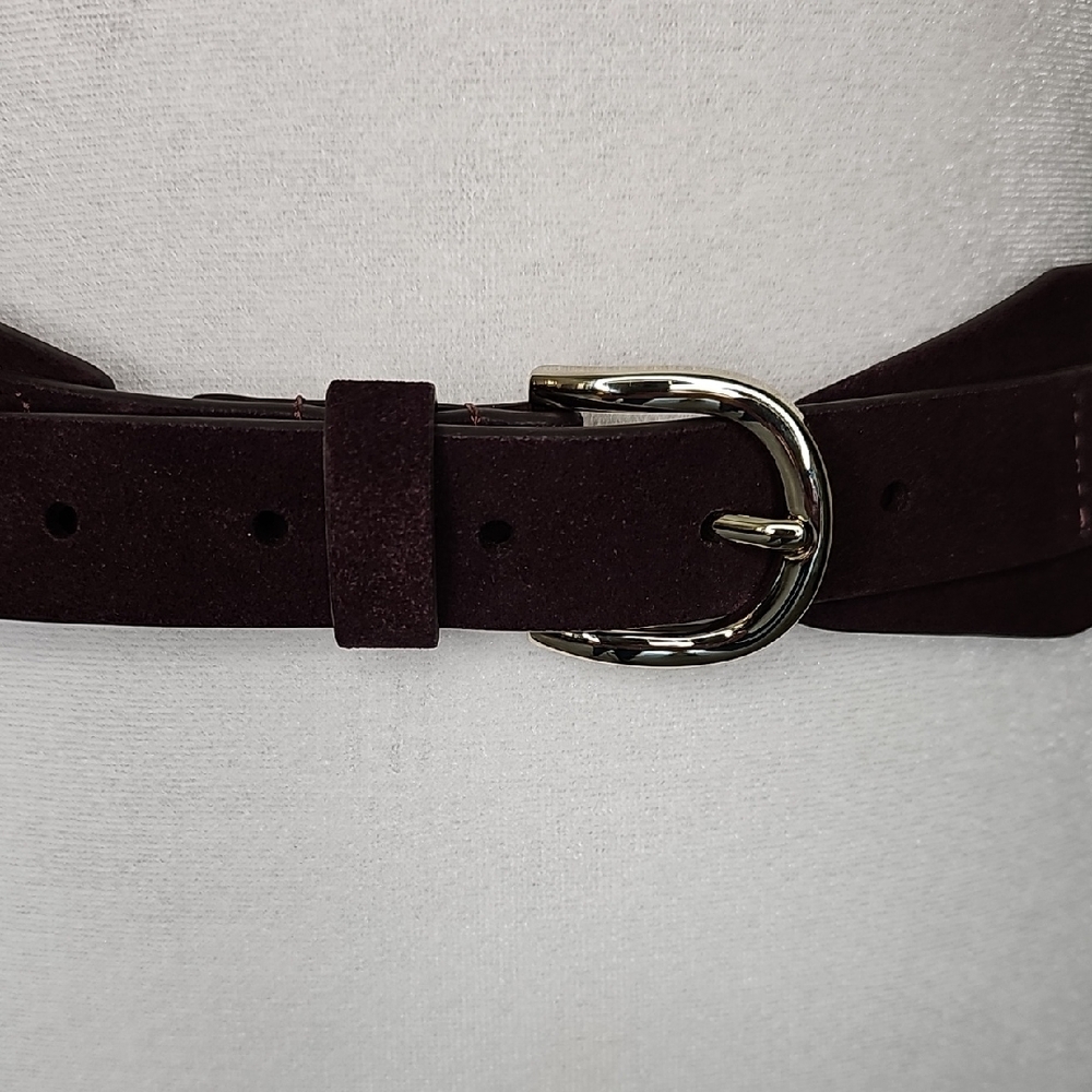 Loft Purple Suede Belt, Silver Buckle - Picture 2 of 10